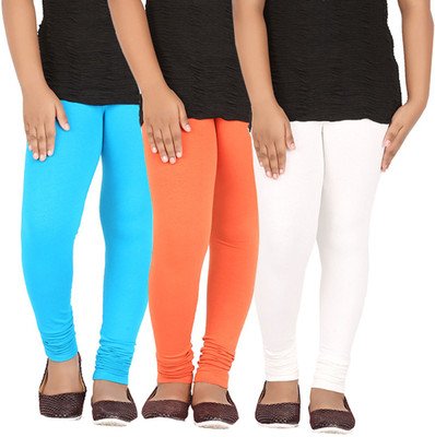 

Greenwich Legging For Girls(Multicolor Pack of 3), Dk.orange;snow white;turq blue