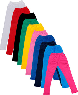 

IndiWeaves Legging For Girls(Multicolor Pack of 10, Black;blue;green;pink;red;white;yellow
