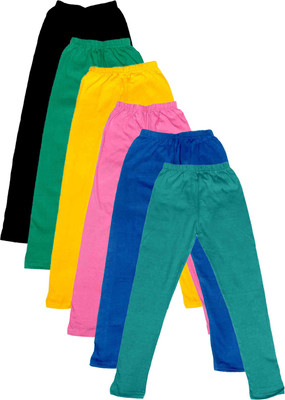 

IndiWeaves Legging For Girls(Multicolor Pack of 6, Black;blue;green;pink;yellow