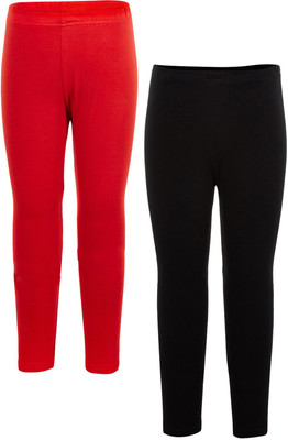 Naughty Ninos Legging For Girls(Black, Black & red