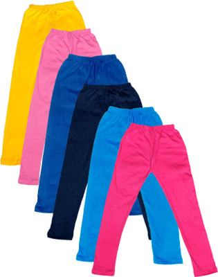 

IndiWeaves Legging For Girls(Multicolor Pack of 6, Blue;pink;yellow