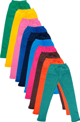 

IndiWeaves Legging For Girls(Multicolor Pack of 10, Blue;brown;green;orange;pink;yellow