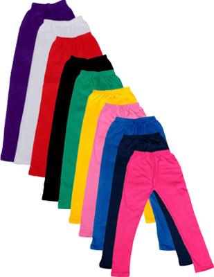 

IndiWeaves Legging For Girls(Multicolor Pack of 10, Black;blue;green;pink;purple;red;white;yellow