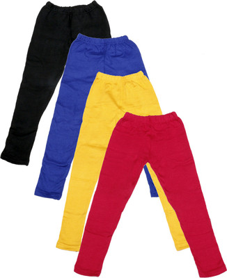 IndiWeaves Legging For Girls(Black Pack of 4)