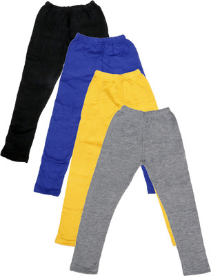 IndiWeaves Legging For Girls(Black Pack of 4)