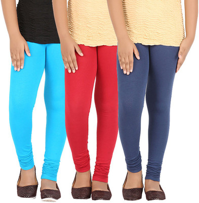 

Greenwich Legging For Girls(Multicolor Pack of 3), Maroon red;navy blue;turq blue