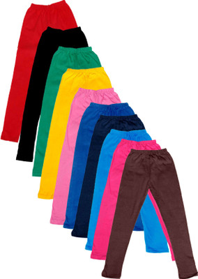 

IndiWeaves Legging For Girls(Multicolor Pack of 10, Black;blue;brown;green;pink;red;yellow