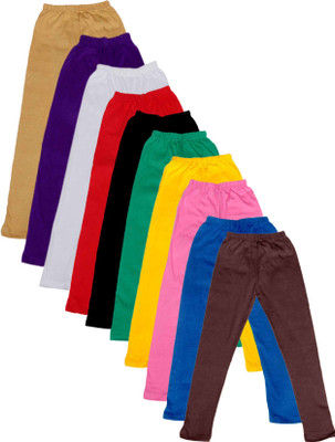 

IndiWeaves Legging For Girls(Multicolor Pack of 10, Beige;black;blue;brown;green;pink;purple;red;white;yellow