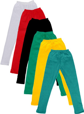 

IndiWeaves Legging For Girls(Multicolor Pack of 6, Black;green;red;white;yellow