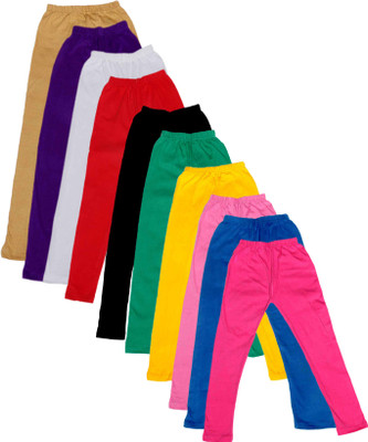 

IndiWeaves Legging For Girls(Multicolor Pack of 10, Beige;black;blue;green;pink;purple;red;white;yellow