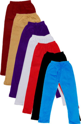 

IndiWeaves Legging For Girls(Multicolor Pack of 7, Beige;black;blue;maroon;purple;red;white