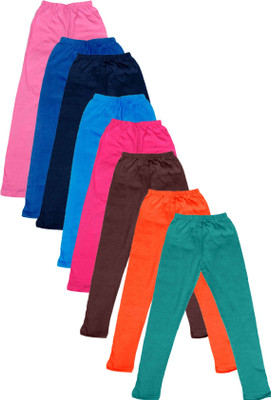 

IndiWeaves Legging For Girls(Multicolor Pack of 8, Blue;brown;green;orange;pink