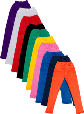 

IndiWeaves Legging For Girls(Multicolor Pack of 10, Black;blue;green;orange;pink;purple;red;white;yellow