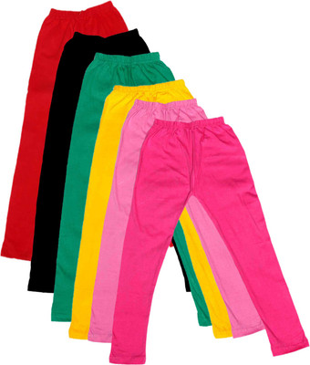 

IndiWeaves Legging For Girls(Multicolor Pack of 6, Black;green;pink;red;yellow