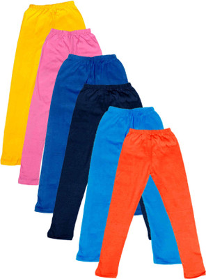 

IndiWeaves Legging For Girls(Multicolor Pack of 6, Blue;orange;pink;yellow