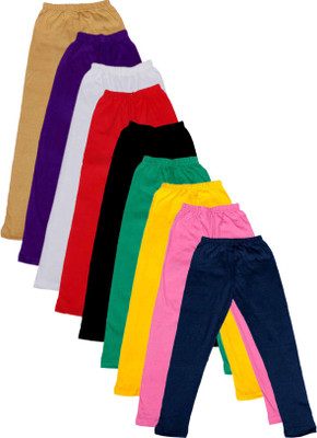

IndiWeaves Legging For Girls(Multicolor Pack of 9, Beige;black;blue;green;pink;purple;red;white;yellow