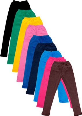 

IndiWeaves Legging For Girls(Multicolor Pack of 9, Black;blue;brown;green;pink;yellow