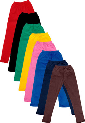 

IndiWeaves Legging For Girls(Multicolor Pack of 8, Black;blue;brown;green;pink;red;yellow