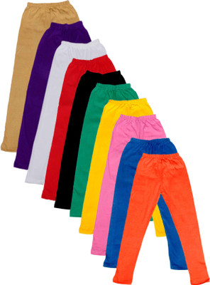 

IndiWeaves Legging For Girls(Multicolor Pack of 10, Beige;black;blue;green;orange;pink;purple;red;white;yellow