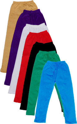 

IndiWeaves Legging For Girls(Multicolor Pack of 7, Beige;black;blue;green;purple;red;white