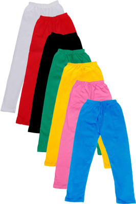 

IndiWeaves Legging For Girls(Multicolor Pack of 7, Black;blue;green;pink;red;white;yellow