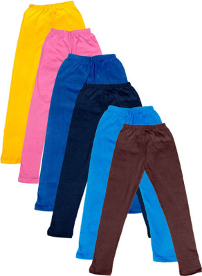 

IndiWeaves Legging For Girls(Multicolor Pack of 6, Blue;brown;pink;yellow