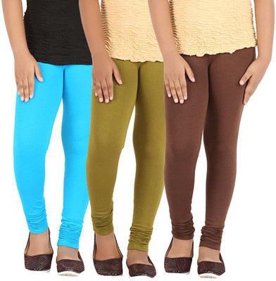 

Greenwich Legging For Girls(Multicolor Pack of 3), Dk.brown;olive green;turq blue