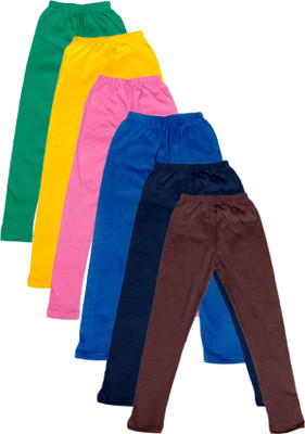 

IndiWeaves Legging For Girls(Multicolor Pack of 6, Blue;brown;green;pink;yellow