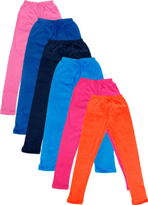 

IndiWeaves Legging For Girls(Multicolor Pack of 6, Blue;orange;pink