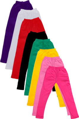 

IndiWeaves Legging For Girls(Multicolor Pack of 8, Black;green;pink;purple;red;white;yellow