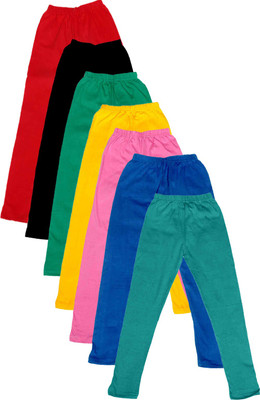 

IndiWeaves Legging For Girls(Multicolor Pack of 7, Black;blue;green;pink;red;yellow