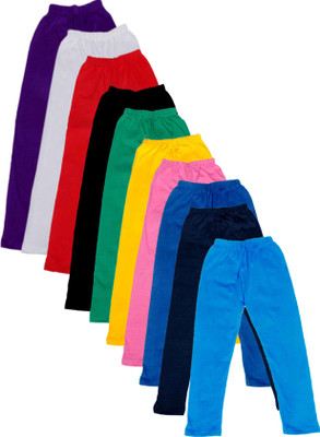 

IndiWeaves Legging For Girls(Multicolor Pack of 10, Black;blue;green;pink;purple;red;white;yellow