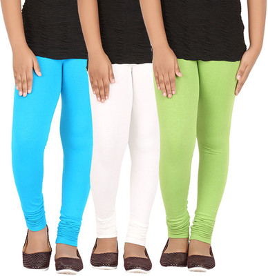 

Greenwich Legging For Girls(Multicolor Pack of 3), Lawn green;snow white;turq blue