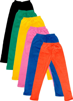

IndiWeaves Legging For Girls(Multicolor Pack of 6, Black;blue;green;orange;pink;yellow