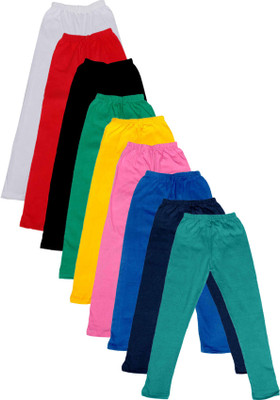 

IndiWeaves Legging For Girls(Multicolor Pack of 9, Black;blue;green;pink;red;white;yellow
