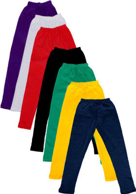 

IndiWeaves Legging For Girls(Multicolor Pack of 7, Black;blue;green;purple;red;white;yellow