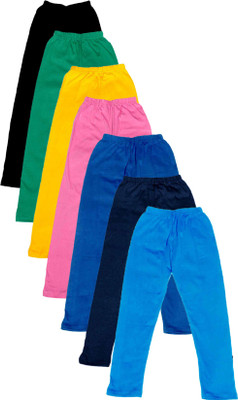 

IndiWeaves Legging For Girls(Multicolor Pack of 7, Black;blue;green;pink;yellow