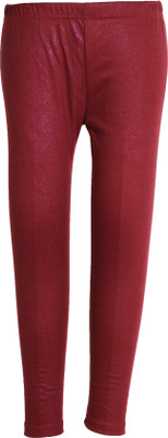 

Bottoms More Legging For Girls(Maroon Pack of 1