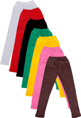 

IndiWeaves Legging For Girls(Multicolor Pack of 7, Black;brown;green;pink;red;white;yellow