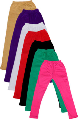 

IndiWeaves Legging For Girls(Multicolor Pack of 7, Beige;black;green;pink;purple;red;white