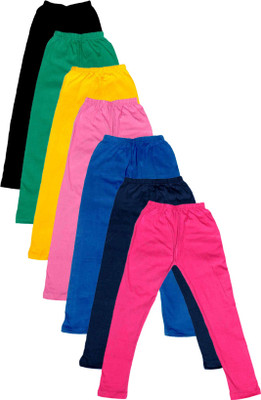 

IndiWeaves Legging For Girls(Multicolor Pack of 7, Black;blue;green;pink;yellow
