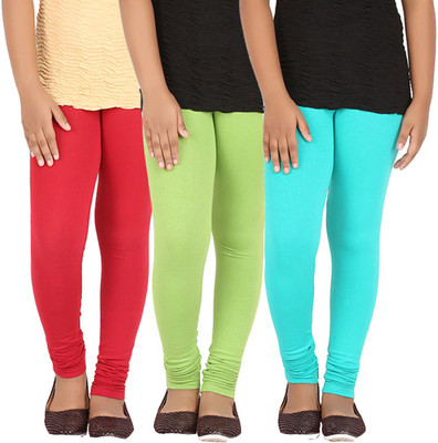 

Greenwich Legging For Girls(Multicolor Pack of 3), Lawn green;maroon red;pool green