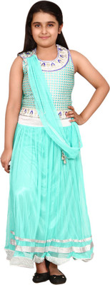 

DHANYA Girls Lehenga Choli Ethnic Wear Embellished Lehenga Choli(Multicolor, Pack of 1, Green
