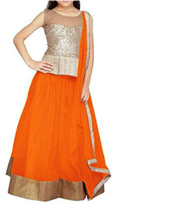 

Creative India Exports Girls Lehenga Choli Ethnic Wear Self Design Lehenga, Choli and Dupatta Set(Multicolor, Pack of 1