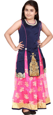 

DHANYA Girls Lehenga Choli Ethnic Wear Embellished Lehenga Choli(Multicolor, Pack of 1, Pink