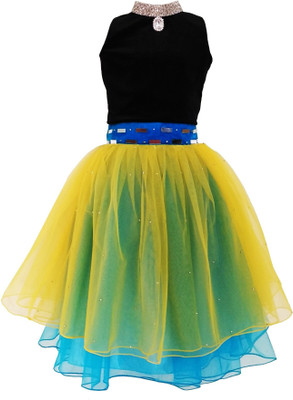

Angel Wears Baby Girls Lehenga Choli Fusion Wear, Ethnic Wear Self Design Ghagra Choli(Multicolor, Pack of 1, Skyblue:yellow