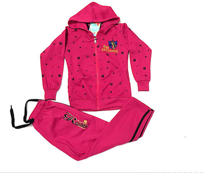 

Cuddlezz Kids Nightwear Girls Printed Cotton Polyester Blend(Pink Pack of 1