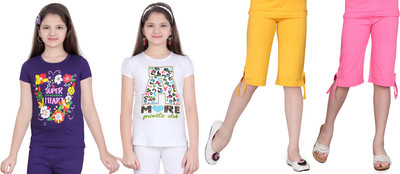 

Sini Mini Kids Nightwear Girls Printed Cotton, Multicolor