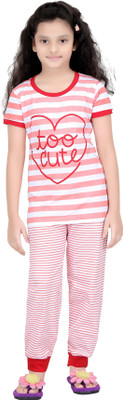 

Red Ring Kids Nightwear Girls Printed Cotton(Multicolor Pack of 1