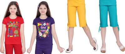 

Sini Mini Kids Nightwear Girls Printed Cotton, Multicolor